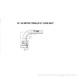 90° JIS Metric Female 60° Cone 28691